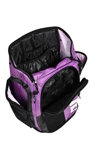 ARENA Spiky III Backpack 45 Swimming Athlete Sports Gym Rucksack Large Training Gear Equipment Swim Bag for Men and Women, 45 Liters, Purple thumbnail 6