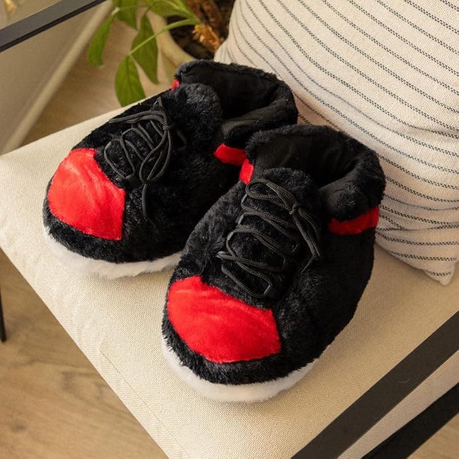 Amazon.com | Sneaker Slipper - BRED Jordan Look-Alike Sneaker ... - Image 1