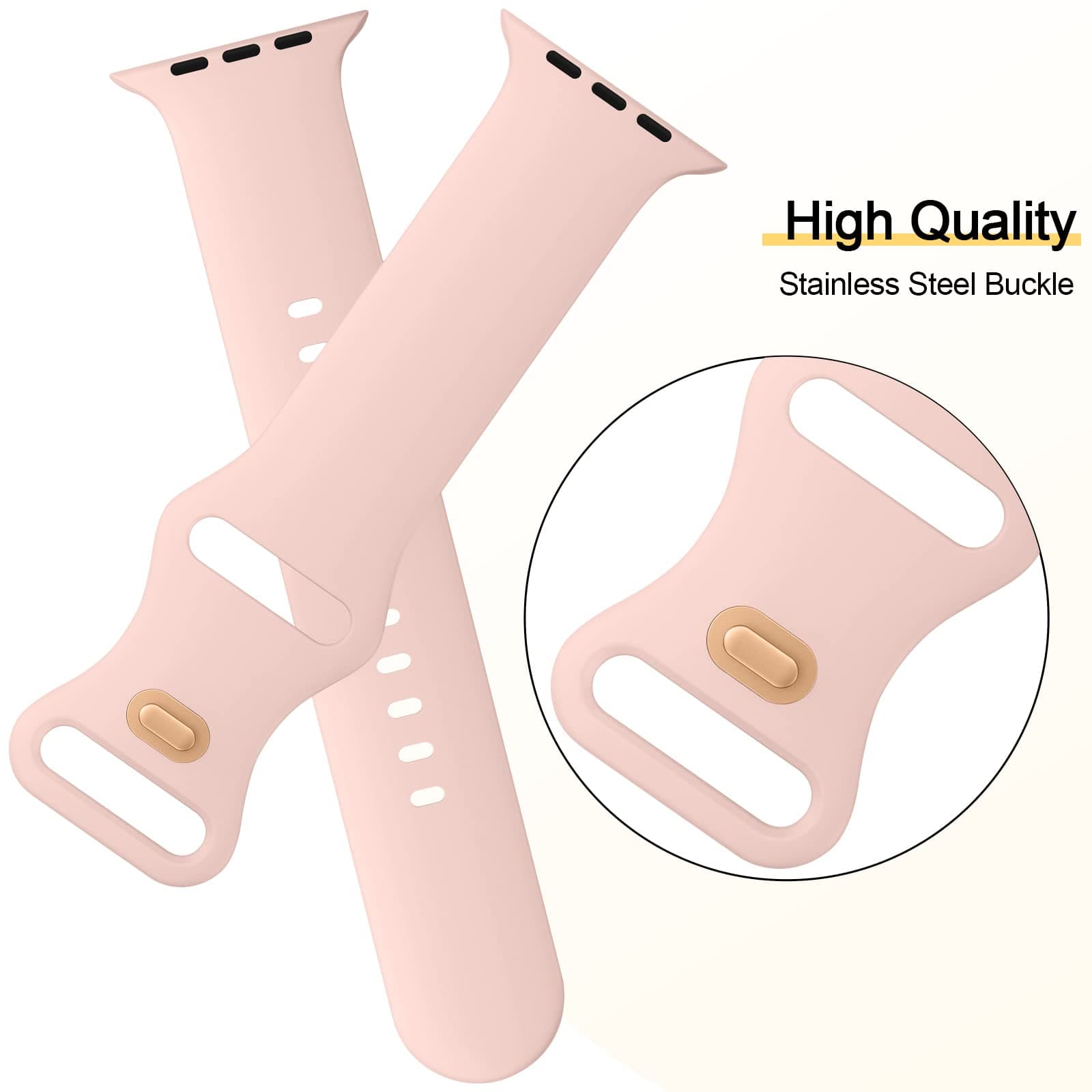 [4 Pack]Silicone Bands for Apple Watch Bands Women Men 49mm 45mm 44mm 42mm 41mm 40mm 38mm, Soft Adjustable Comfortable Replacement Sport Strap for iWatch UltraWatch Series 10/9/8/7/SE/6/5/4/3/2 thumbnail 3