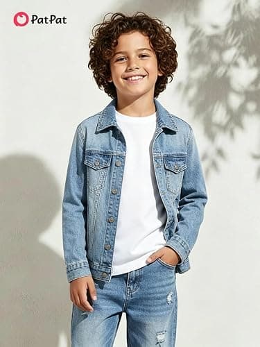 PATPAT Boys Long Sleeve Shirts Cotton Crewneck Tops Kids Basic Plain Tee | Casual Solid Breathable Cozy Layering T-Shirts Fashion Clothes 5-16Y thumbnail 2