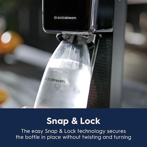 SodaStream - ART Sparkling Water Maker | STARTER KIT | CQC CO2 system | Includes 1x CO2 Cylinder, 1x32 & 1x16 Fl Oz Dishwasher Safe Bottles, 1x Bubly Flavor Drop | Combine with Pepsi Flavors | Black thumbnail 8