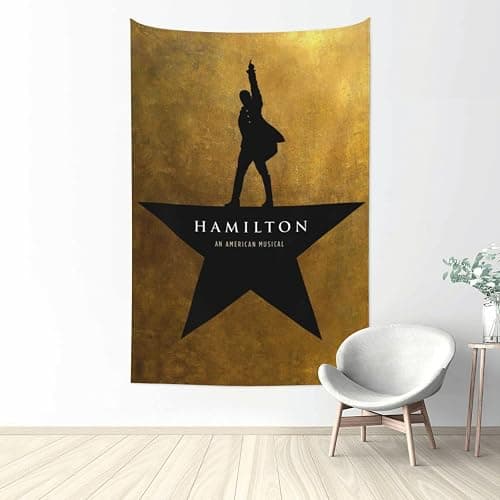 BITELF Hamilton The Musical Tapestry Wall Hanging Wall Art Home Decorations for Bedroom Living Room Dorm 40x60 inch - Image 1