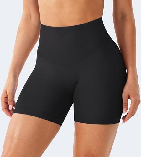YEOREO Workout Shorts Womens Butt Lifting 4.5" Seamless Hidden Scrunch High Waist Gym Tummy Control Christiy Biker Shorts thumbnail 2