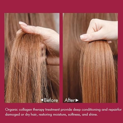 ECOLCHIPRO Ecolchi Collagen Hair Mask Deep Repair Conditioning Collagen Shea Butter Hair Treatment for Dry and Damaged Hair All Hair Types 18.6 oz 550ml thumbnail 6