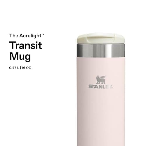 STANLEY Aerolight Transit Thermobecher 0.47L - Hält 6 Stunden Heiß - Spülmaschinenfest - Kaffeebecher To Go Auslaufsicher - Kompatibel Mit Gängigen Pkw-Getränkehalterungen - Thermosflasche - Rose thumbnail 3