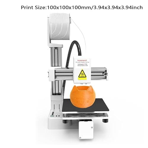 Estink Beginner 3D Printer Small Desktop 3D Printer Compact for Kids Easy to Use with Intuitive Key Controls 100x100x100mm Printing Size for PLA TPU Filament (White) thumbnail 4