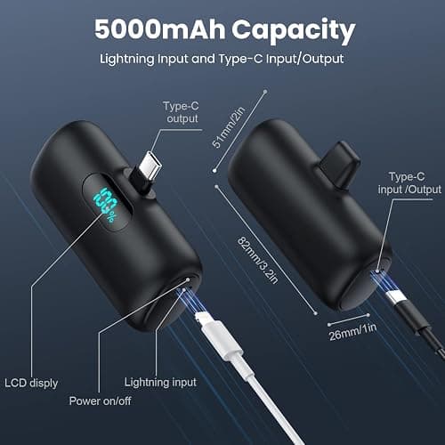 Mini Portable Charger Power Bank for iPhone 17/16/15 Series, PD USB C Cell Phone Portable Power,Travel Essentials Battery Pack for iPhone 17/17 Air/16/16 pro/15/15 pro Max/Android/Samsung Galaxy etc thumbnail 6