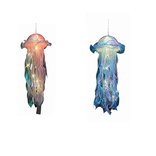 Jellyfish Hanging Decor,Room Decor, Set of 5,Under The sea Party Decorations,Jellyfish Kit for Under The Sea Little Mermaid Party Decoration RPS-IND thumbnail 6