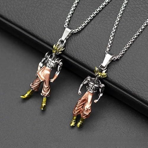 Fogsea Anime stainless steel DBZ siya WuKong Character Pendant Necklace, Stainless Steel Chain, Anime Cosplay Jewelry thumbnail 3