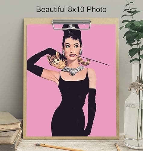 Audrey Hepburn Wall Art, Home Decor - 8x10 Pop Art Poster, Print - Contemporary Modern Room Decorations - Great Gift for Women, Her, Wife, Woman - Unframed PicturePhoto thumbnail 3