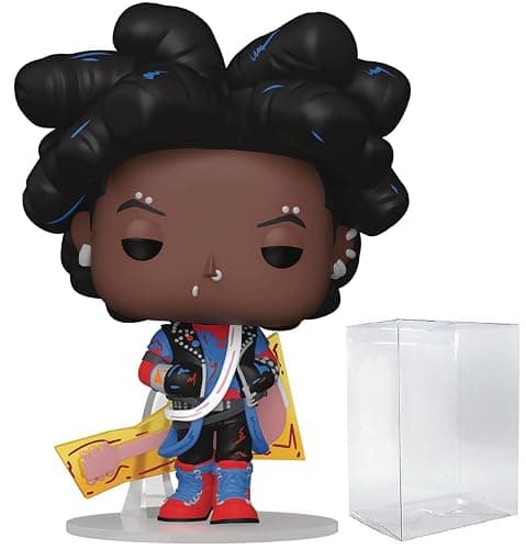POP Marvel: Spider-Man: Across The Spider-Verse - Hobie Brown as Spider-Punk (Unmasked) Funko Vinyl Figure (Bundled with Compatible Box Protector Case), Multicolor, 3.75 inches - Image 1
