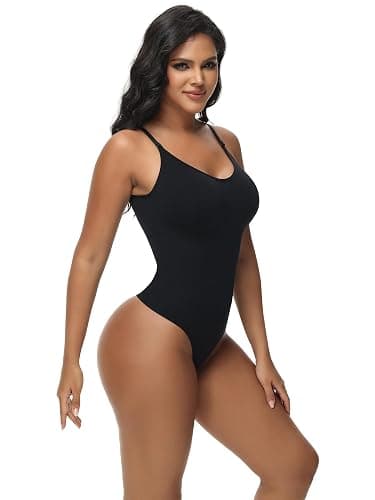 Breampot Shapewear Damen Bauchweg Bodysuit Formender Vielseitige Body Shper Frauen atmungsaktiven Materialien mit Verstellbarer Schultergurt thumbnail 3