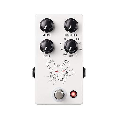 JHS Pedals PackRat Distorion Pedal, White - Image 1