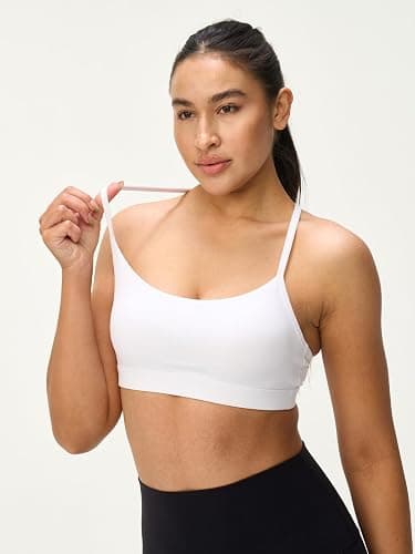 Omwilddo Womens Y Back Padded Sports Bra Strappy U Neck Butter Soft Low Impact Workout Bras Yoga Pilates Walking thumbnail 2