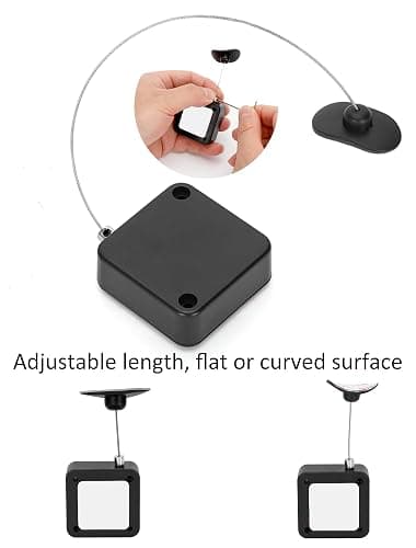 4Pack Remote Control Tether, 6.5 Ft Remote Control Leash, Retractable Safety Lock with Adjustable Lock Strap for TV Remotes, Game Controllers, and Tablets - Perfect for Showrooms thumbnail 4