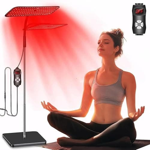 Home Red Light for face and Body, red and Infrared Light Lamps with Stands, LED 660nm and 850nm Units (850nm Mode is Invisible, with only one Indicator Light). - Image 1