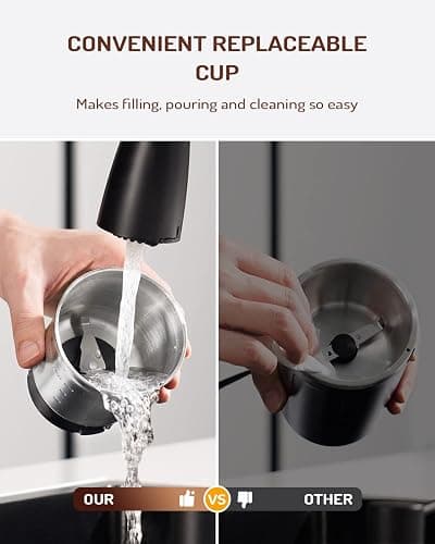 SHARDOR Electric Super Silent Blade Coffee Grinder, Timed Grind Control Rotary Knob, Adjustable Coarse to Fine for Coffee Beans, Spices & Herbs, with 1 Removable Stainless Steel Bowl, Black - Black - 1 Bowl thumbnail 6