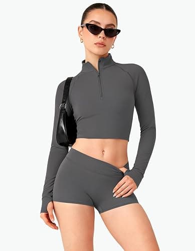 YEOREO Women's Low Rise Biker Shorts 2.5" No Front Seam Zahida Workout Volleyball Gym Yoga Booty Shorts thumbnail 4