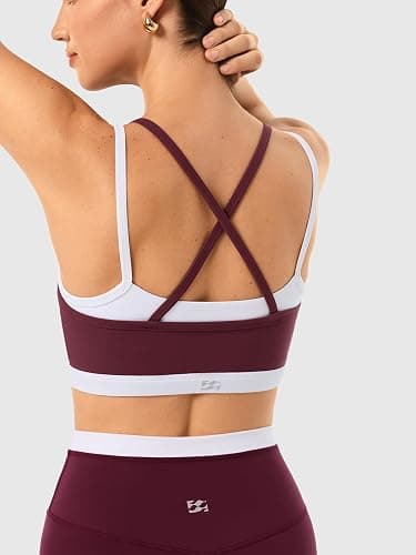 2 Pieces Workout Sets for Women,Seamless Yoga Leggings with Padded Sports Bras,Athletic Matching Outfits,Gym,Casual thumbnail 2