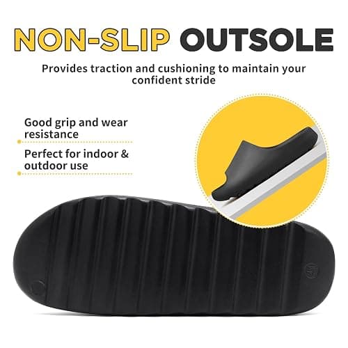 Cloud Slides Unisex, Platform Pillow Slippers Women, Sandals Men With Thick EVA Sole, Lightweight Soft Open Toe Shower Shoes Indoor Outdoor thumbnail 5