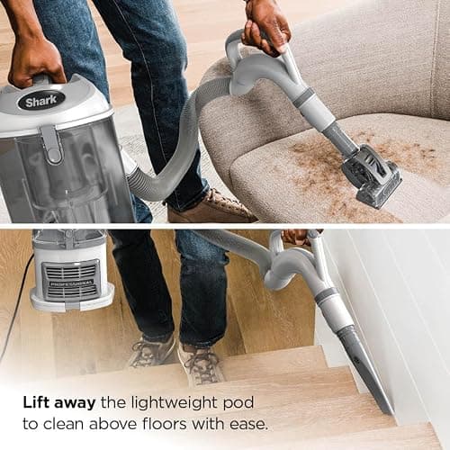 Shark Upright Vacuum Cleaner | Navigator Lift-Away | Pet Hair, Carpet & Hard Floor Cleaning | Pet Power Brush, Dusting Brush & Crevice Tool | HEPA Filter | Swivel Steering | White/Silver | NV356E thumbnail 7
