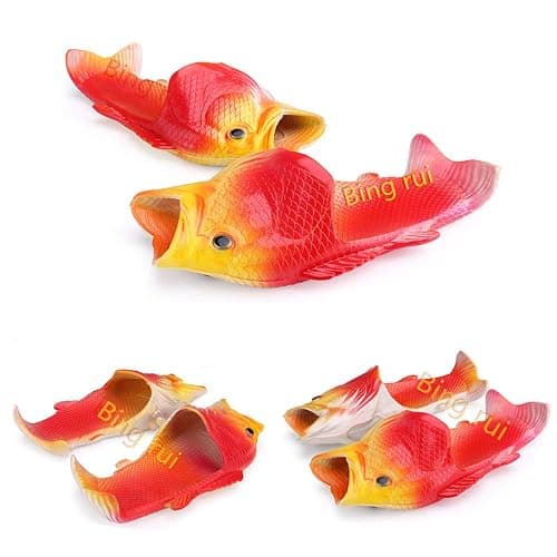 BING RUI CO Fish Slippers Beach Shoes Non-Slip Sandals Creative Bass Slippers Men and Women Casual Shoe - Image 1