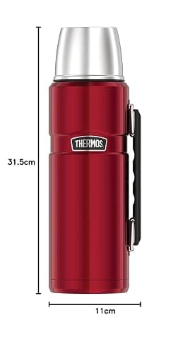 Thermos Stainless King Thermosflasche rot 1,20l - Edelstahl, absolut dicht, mit Trinkbecher und Griff, 12h heiß & 24h kalt, spülmaschinenfest, BPA-frei thumbnail 3