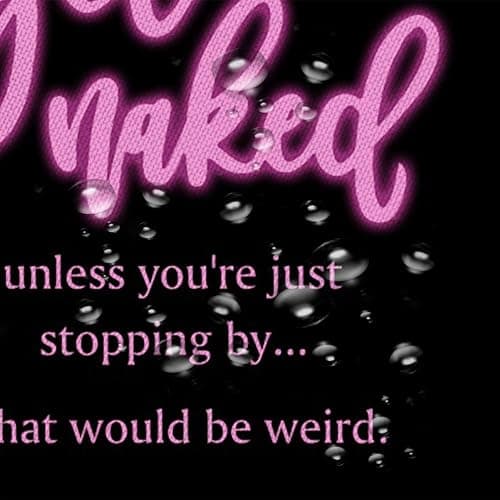 VPUPCN Get Naked Shower Curtain Pink Funny Quote Cute Font Words Black Modern Fashion Cool Simple Polyester Curtains Bathroom Decor with Hooks 70" Wx70 H thumbnail 6