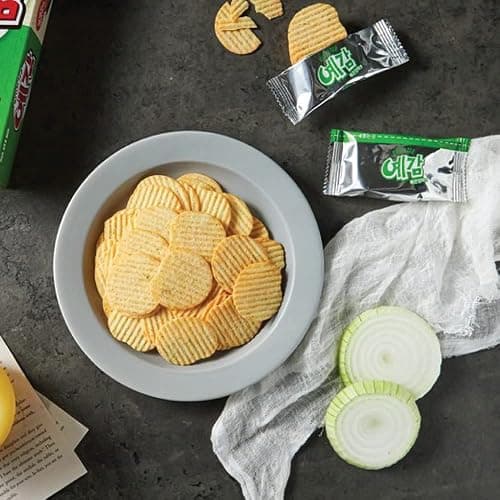 ORION Ye Gam Onion 204g 1 Pack, Korean Snack Non Fried Baked Potato Chips (예감) thumbnail 2