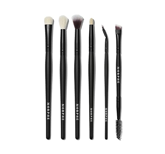 Morphe Rose Away Makeup Brushes - 6 Piece Make Up Brush Set of Eye and Face Brushes - Made with Synthetic Bristles and Includes Makeup Brush Case (6 Count) thumbnail 8