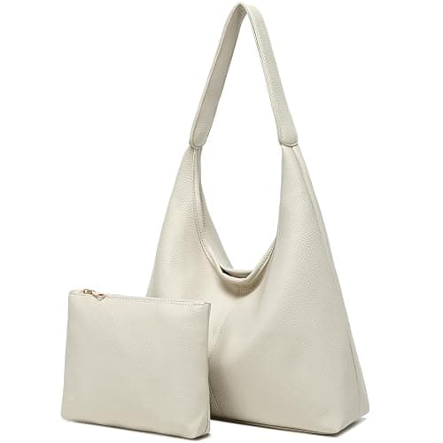 Casual Hobo Bag for Women Soft Shoulder Bags Slouchy Pu Leather Tote Purses for Work Travel - Image 1