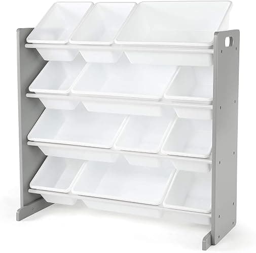 Lennox Furniture Toys Storage Organizer 12 bin in Grey thumbnail 4