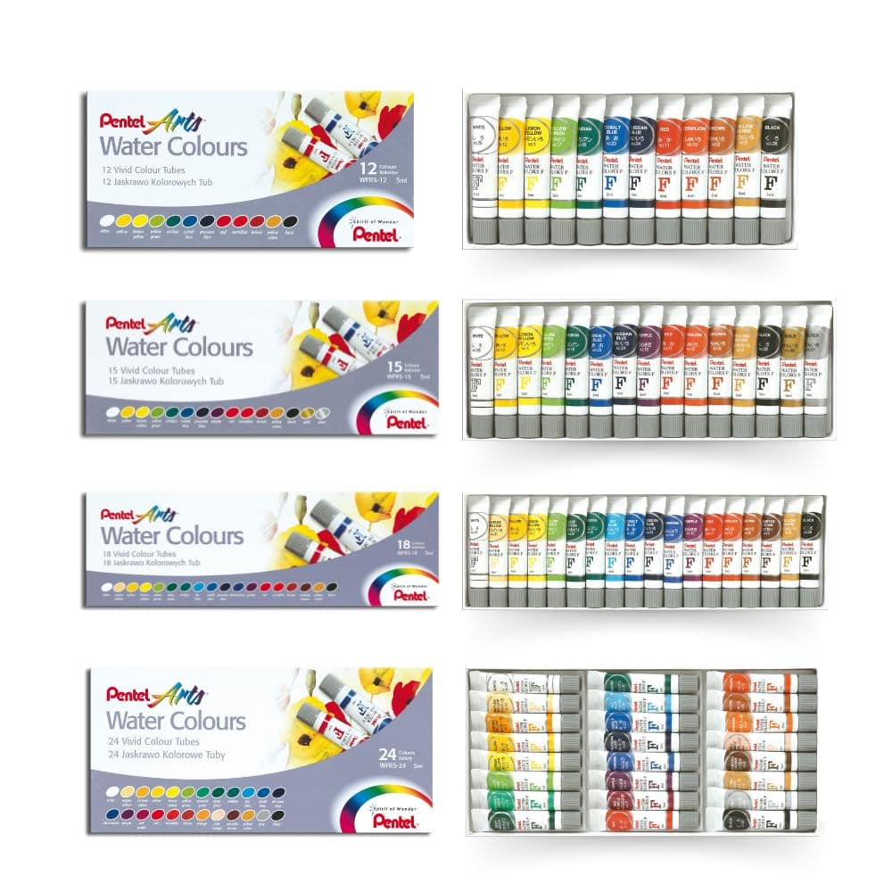 Pentel Tinta Aquarela Wfrs Arts à Base de Água 12 Cores WFRS-12 thumbnail 2
