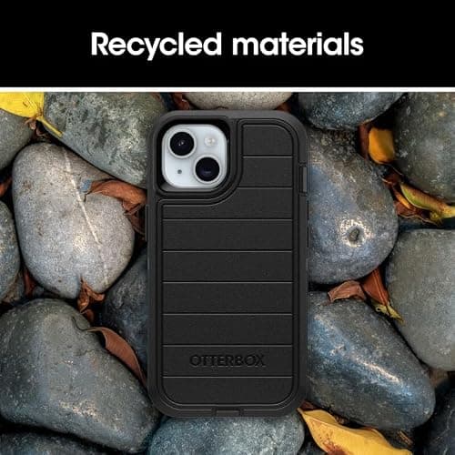 OtterBox iPhone 14, & iPhone 13 (Only) - Defender Series Case - Case Only - Screenless - Rugged & Durable - with Port Protection - Microbial Defense Protection (Black) thumbnail 6