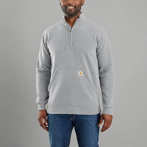 Carhartt Men's 105294 Loose Fit Midweight Quarter Zip Mock Neck Sweatshirt thumbnail 2