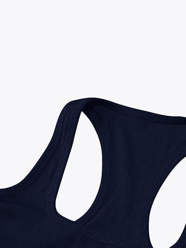 WDIRARA Women's Letter Rhinestone Racerback Crop Tank Top Y2k Square Neck Sleeveless Rib Knit Tops thumbnail 5