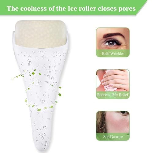 Fronnor Ice Roller for Face,Eyes,Facial Massager Tool,Soothing Skin Care Tool,Cooling Skincare Device for Puffiness,At-Home Spa Gift for Women(White) thumbnail 4