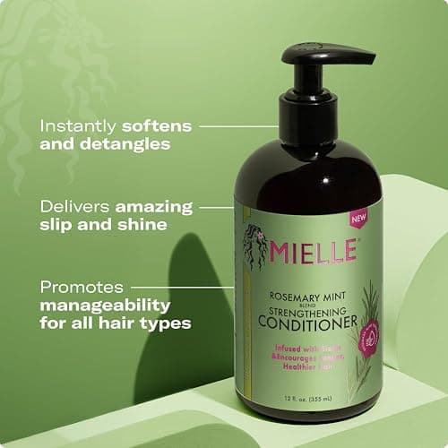 Mielle Organics Rosemary Mint Strengthening Shampoo and Conditioner Infused with Biotin, Cleanses and Helps Strengthen Weak and Brittle Hair, 12 Ounces thumbnail 5