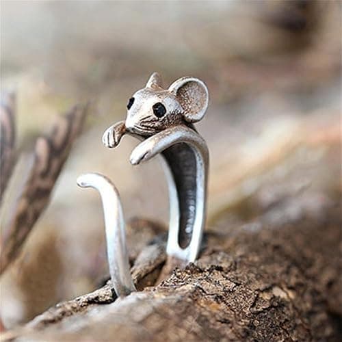 Fancy Animal Opening Ring for Women Chic Mouse Shaped Jewelry for Daily Life thumbnail 5