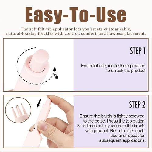 Upgrade Faux Freckle Stamp Pen, Waterproof and Long-Lasting Quick Dry Lifelike Magic Freckles Stamp for Natural, Face Freckle Makeup for with 5-Point Multi-Prong Precision Stamp Head (4# ESPRESSO) thumbnail 8