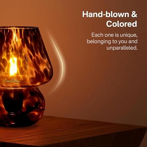 Dawnwake Mushroom Lamp Small Lamp Table Lamp for Bedroom, Desk Bedside Lamps for Living Room,Mushroom Decor Cute Mini Modern Mid Century Lamps for Night Stands,Aesthetic Home Living Room Decor(Black) thumbnail 2