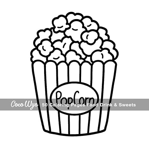 Food Drink & Sweets: Coloring Book for Adults and Kids, Bold and Easy, Simple and Big Designs for Relaxation Featuring a Variety of Foods, Drinks, Desserts and Fruits thumbnail 5