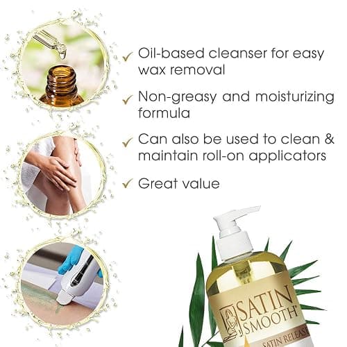 Satin Smooth Satin Release Wax Residue Remover Oil, Post-Wax Treatment Fast-Dissolving, 16 oz, 1-pack thumbnail 3