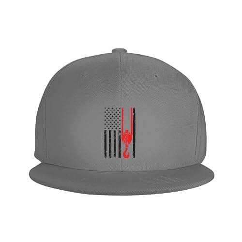 Patriotic Day Crane Operator USA Flag Snapback Hats for Men Women Baseball Cap Adjustable Flat Bill Hat thumbnail 2