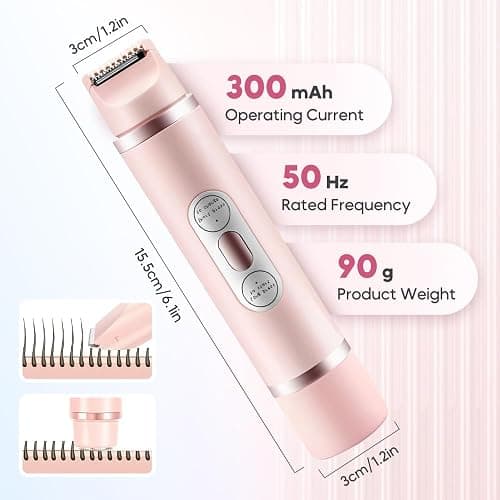 ⭐️Trimmer Razor for Face Lip Chin Underarm Legs Wet and Dry Body  (Pink) thumbnail 3