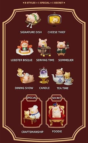 maidimiao Lulu The Piggy Pigchelin Restaurant Series 1PC Cute Pig Blind Box Figures Collectible Toys Kawaii Birthday Gifts thumbnail 5