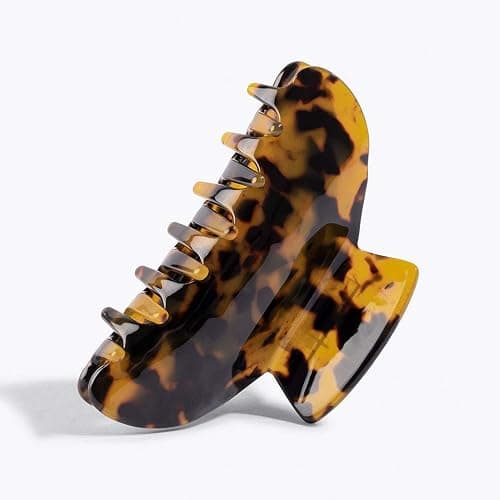 2PCS Hair Claw Banana Clips tortoise Barrettes Celluloid French Design Barrettes celluloid Leopard print Large Fashion Accessories for Women Girls thumbnail 4