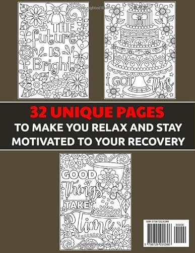 Keep Calm And Stay Sober Coloring Book: Sobriety & Recovery Coloring Book for Adults | A NA OA AA Sobriety Addiction Recovery large print adult Coloring Pages with inspirational quotes sayings thumbnail 2