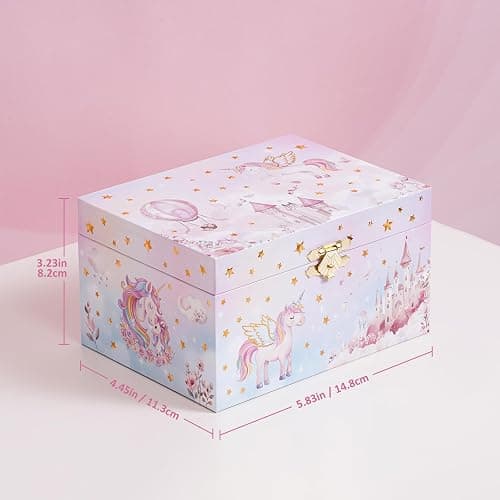 ProCase Unicorn Jewelry Box for Girls, Kids Musical Jewelry Boxes with Spinning Unicorn Doll, Birthday Christmas Gifts for Little Girls Children Toddler Ages 3 4 5 6 7 8 -Unicorn (Box Only) thumbnail 4