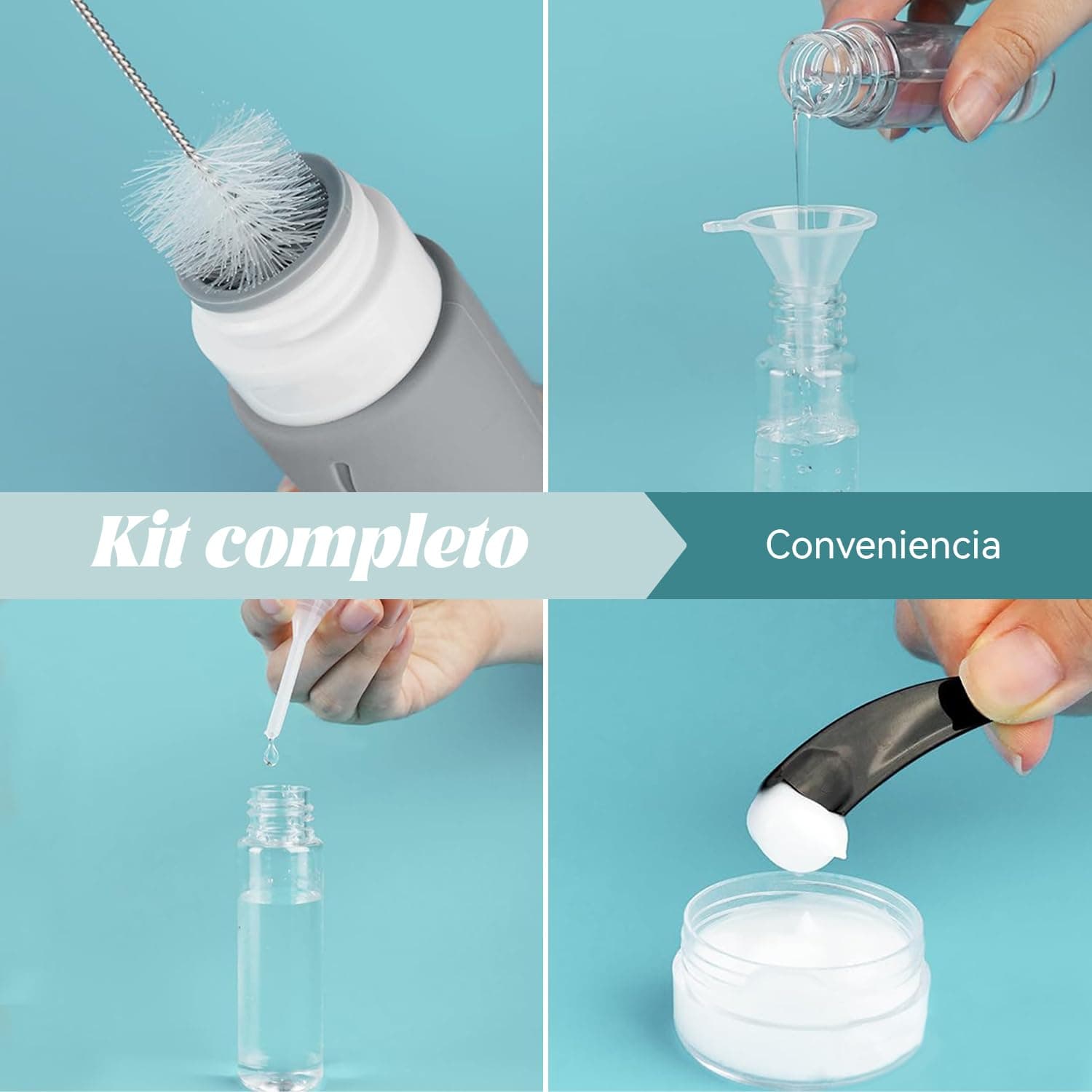 16 Piezas de Botellas de Viaje de Silicona, Contenedor de Tamaño de Viaje de 3 Oz Aprobado Por la Tsa, Sin Bpa, A Prueba de Fugas, Comprimible, Accesorios de Viaje Recargables (Colores Fríos-17 PCS) thumbnail 6